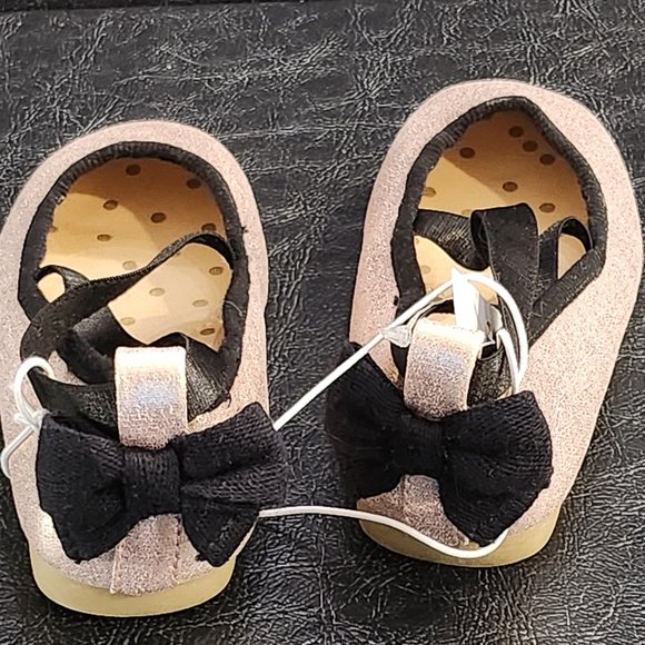 New Cat And Jack Rose Gold Ballet Style Dress Flats Size 6 Toddler - Picture 4 of 10